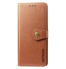 Чохол-книжка Leather GETMAN with card holder Samsung A065 Galaxy A06 brown PLS-00-00148229