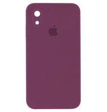 Чохол Silicone Case Квадратні Борти Full Camera iPhone XR maroon PLS-00-00104667