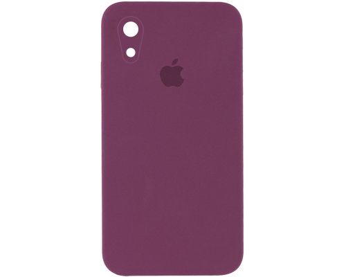 Чохол Silicone Case Квадратні Борти Full Camera iPhone XR maroon PLS-00-00104667