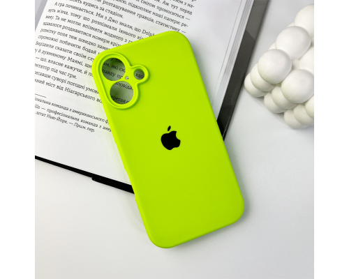 Чохол Silicone Case Full Camera Protective для iPhone 16 neon green PLS-00-00130759