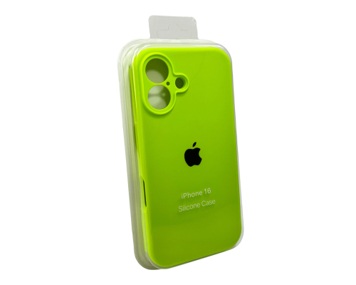Чохол Silicone Case Full Camera Protective для iPhone 16 neon green PLS-00-00130759