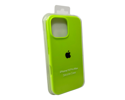 Чохол Silicone Case Full Protective для iPhone 16 Pro Max neon green PLS-00-00130721