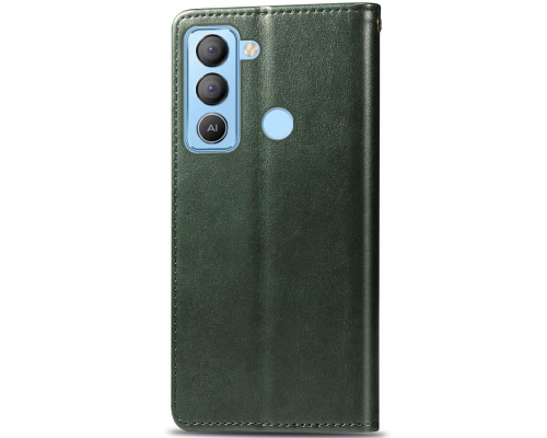 Чохол-книжка Leather GETMAN with card holder TECNO POP 5 LTE green PLS-00-00128931
