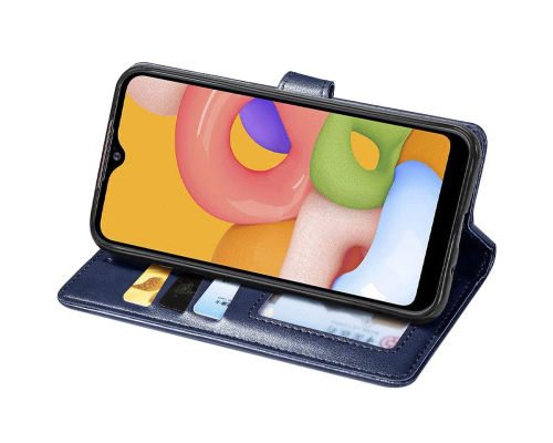Чохол-книжка Leather GETMAN with card holder Xiaomi Redmi 5 Plus blue PLS-00-00128988