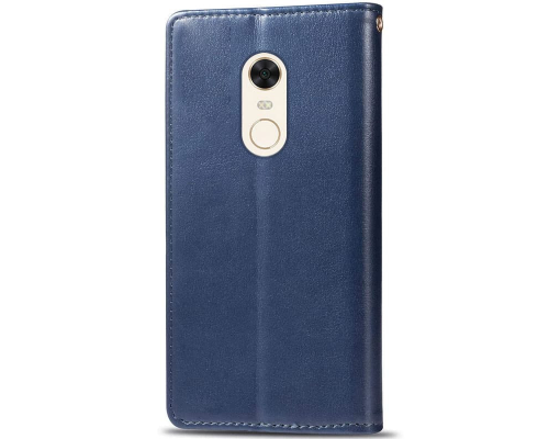 Чохол-книжка Leather GETMAN with card holder Xiaomi Redmi 5 Plus blue PLS-00-00128988