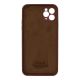 Чохол Silicone Case Квадратні Борти Full Camera iPhone 11 Pro Max saddle brown PLS-00-00123131