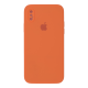 Чохол Silicone Case Квадратні Борти Full Camera iPhone X (XS) orange PLS-00-00123120