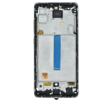 Дисплей Samsung A525 Galaxy A52 (2021) з сенсором та рамкою silver (OLED) (Small size) PLS-00-00122350