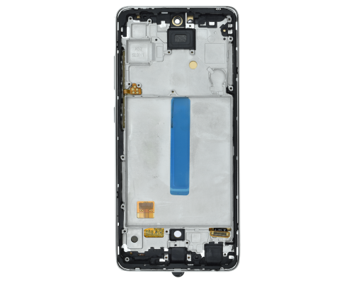 Дисплей Samsung A525 Galaxy A52 (2021) з сенсором та рамкою silver (OLED) (Small size) PLS-00-00122350