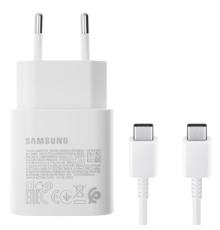 Зарядний пристрій Samsung EP-TA800 25W 3A 1USB-C retail packing з кабелем Type-C (Original) white PLS-00-00107379