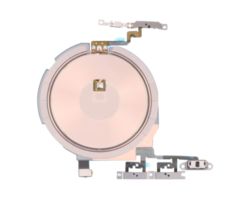 Шлейф iPhone 13 mini з кнопками ввімкнення, гучності та бездротовою зарядкою (Original Used) PLS-00-00107481