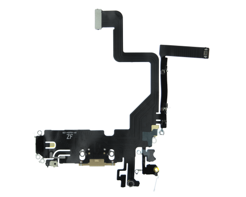 Шлейф iPhone 14 Pro з роз'ємом зарядки gold PLS-00-00107197