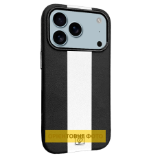 Чохол шкіряний Rally with Magnetic для iPhone 17 black white PLS-00-00160002
