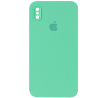 Чохол Silicone Case Квадратні Борти Full Camera iPhone X (XS) spearmint PLS-00-00105879