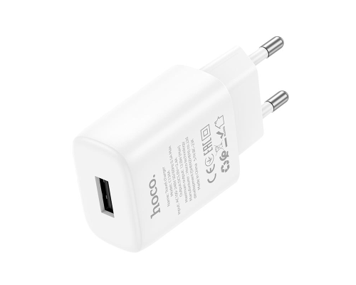 Зарядний пристрій Hoco C134A 12W 2.4A USB-A white PLS-00-00139612
