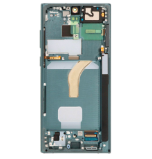 Дисплей Samsung S908 Galaxy S22 Ultra з сенсором та рамкою green (Original) PLS-00-00090146