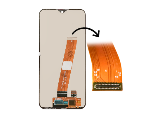 Дисплей Samsung A015 Galaxy A01M (2020) з сенсором black (Wide connector) (Original China) PLS-00-00069675