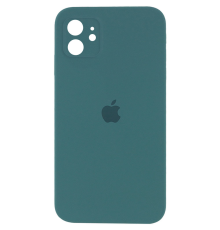 Чохол Silicone Case Квадратні Борти Full Camera iPhone 11 pine green PLS-00-00097842