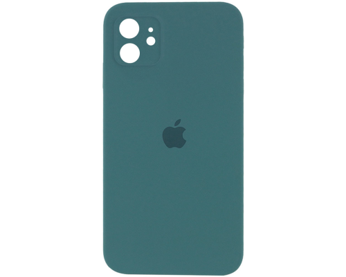 Чохол Silicone Case Квадратні Борти Full Camera iPhone 11 pine green PLS-00-00097842