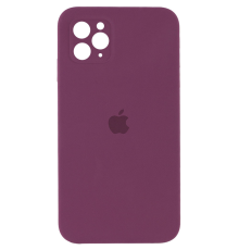 Чохол Silicone Case Квадратні Борти Full Camera iPhone 11 Pro maroon PLS-00-00097853