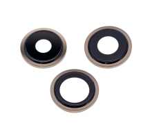 Скло камери Apple iPhone 13 Pro з рамкою gold (Original) PLS-00-00081239