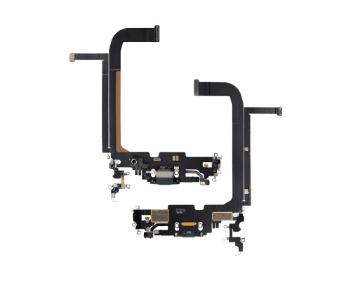 Шлейф iPhone 13 Pro Max з роз'ємом зарядки alpine green (Original Used) PLS-00-00093493