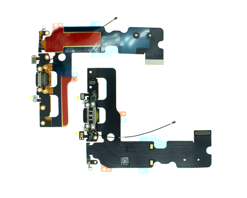 Шлейф iPhone 7 Plus з роз'ємом зарядки black (Original Used) PLS-00-00090957