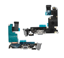 Шлейф iPhone 6 Plus з роз'ємом зарядки gray (Original Used) PLS-00-00021137