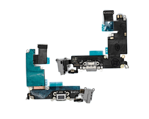 Шлейф iPhone 6 Plus з роз'ємом зарядки gray (Original Used) PLS-00-00021137