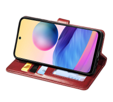 Чохол-книжка Leather GETMAN with card holder Xiaomi Redmi 10 red PLS-00-00086230