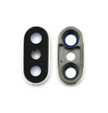 Скло камери Apple iPhone X з рамкою silver PLS-00-00021484