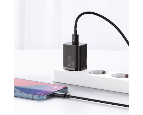 Зарядний пристрій Baseus Super Si 20W 3A 1USB-C black PLS-00-00063058