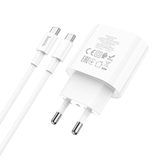 Зарядний пристрій Hoco C94A 20W 3A 1USB-C з кабелем Type-C white PLS-00-00092136