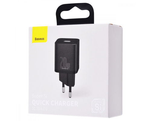 Зарядний пристрій Baseus Super Si 20W 3A 1USB-C black PLS-00-00063058
