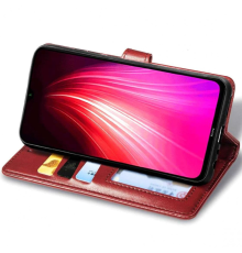 Чохол-книжка Leather GETMAN with card holder TECNO Camon 18 red PLS-00-00088210