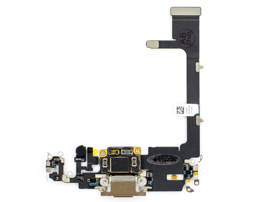 Шлейф iPhone 11 Pro з роз'ємом зарядки gold (Original Used) PLS-00-00037037