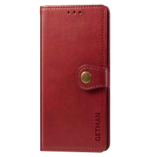 Чохол-книжка Leather GETMAN with card holder Samsung A525 Galaxy A52 red PLS-00-00086127