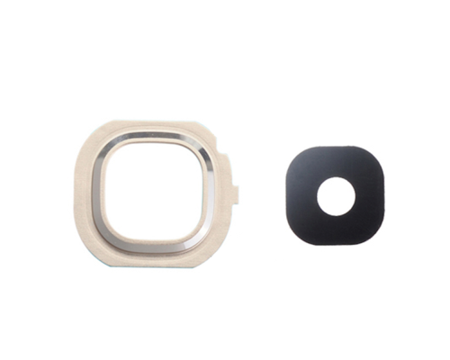 Скло камери Samsung J710 Galaxy J7 (2016) з рамкою gold (Original) PLS-00-00045679