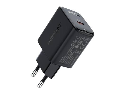 Зарядний пристрій Acefast A21 30W 3A USB-C black PLS-00-00101586