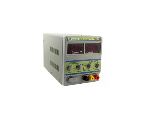 Лабораторний блок живлення Sunshine P-3005D, одноканальний, трансформаторний, до 30 В, до 5 А, світлодіодні індикатори