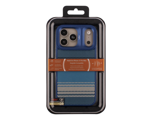 Чохол Kajsa Resort Collection Gradient Stripe with MagSafe для iPhone 17 Pro Max Blue Plus B-Ring ma95866_249664 2020000507420