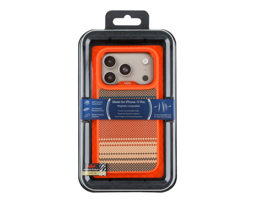 Чохол Kajsa Resort Collection Gradient Stripe with MagSafe для iPhone 17 Pro Orange Plus O-Ring ma95867_248882 2020000507192
