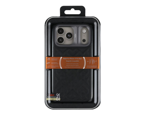 Чохол Kajsa Briquette Collection Rhombus with MagSafe для iPhone 17 Pro Max Black B-Ring ma39044_3869650 2020000509356