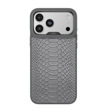 Чохол Kajsa Glamorous Collection Snake Pattern with MagSafe для iPhone 17 Pro Grey O-Ring ma240161_634077 4894505233072