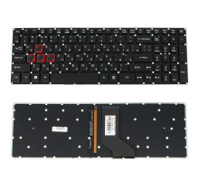 Клавіатура для ноутбука ACER (G3-571, G3-572, PH315-51, PH317-51) rus, black, без фрейма, підсвічування клавіш(оригінал)