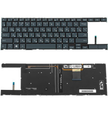 Клавиатура для ноутбука ASUS (UX482 series) rus, black, без фрейма, підсвічування клавіш