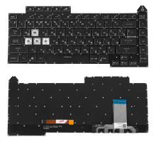 Клавіатура для ноутбука ASUS (G513 series) rus, black, без фрейму, підсвічування клавіш (RGB) NBB-108603