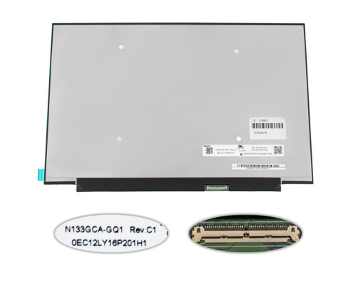 Матриця 13.3" N133GCA-GQ1 Rev C1 (2560*1600, 40pin(eDP, 300cd/m2 100% sRGB), LED, SLIM(без вушок та планок), матова, роз'єм справа внизу) для ноутбука NBB-120805