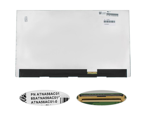 Матриця 15.6" ATNA56AC01-0 (2880*1620, 40pin(eDP, 120Hz, 400cd/m2), OLED, SLIM(без планок та вушок), глянець, роз'єм справа внизу) для ноутбука NBB-123300