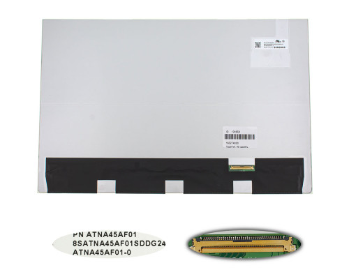 Матриця 14.5" ATNA45AF01-0 (2880 * 1800, 40pin (eDP, IPS, 120Hz, 600cd/m2, sRGB 100%), OLED, SLIM (без додаткової панелі), глянець, роз'єм справа внизу) для ноутбука NBB-124958